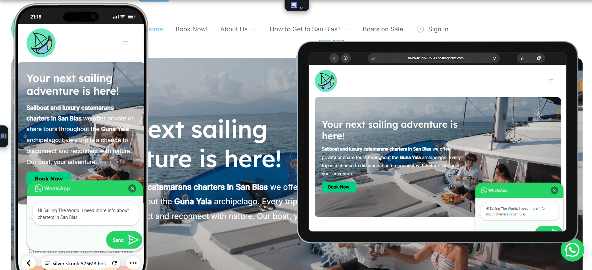Sitio Web Inicial en WordPress para Sailing The World